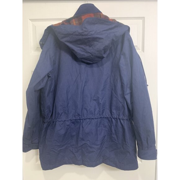 VTG Eddie Bauer XL Plaid Wool Lind Mountain Parka Outdoor Winter Coat Jacket - Picture 3 of 10